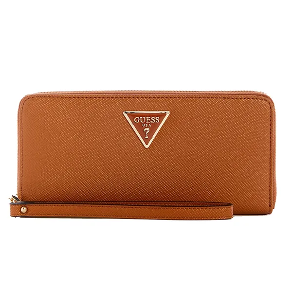 Ví Nữ Guess Laurel Large Zip-Around Wallet Brown ZG850046 Màu Nâu