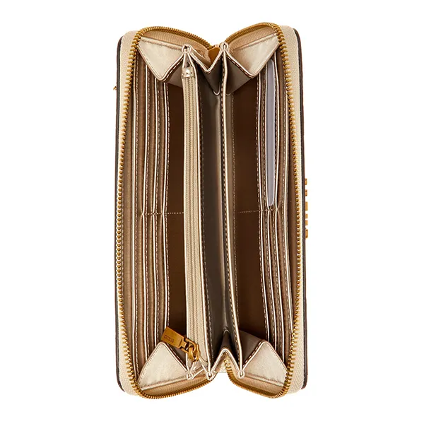 Ví Nữ Guess Laurel Large Zip-Around Wallet Brown ZG850046 Màu Nâu