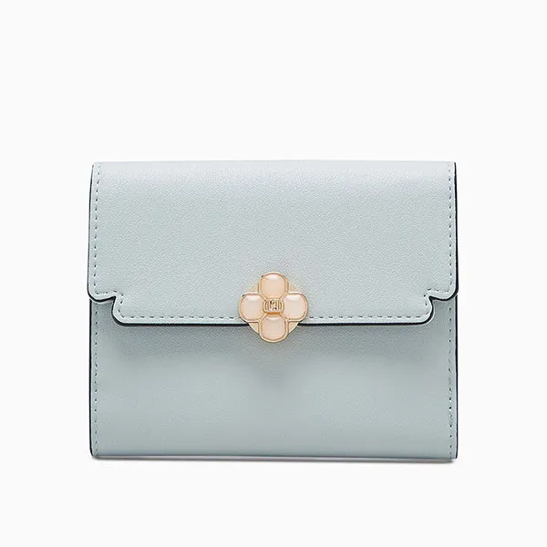 Ví Nữ Lyn Clover Flap Short Wallets LL23FWS083 Màu Xanh Nhạt