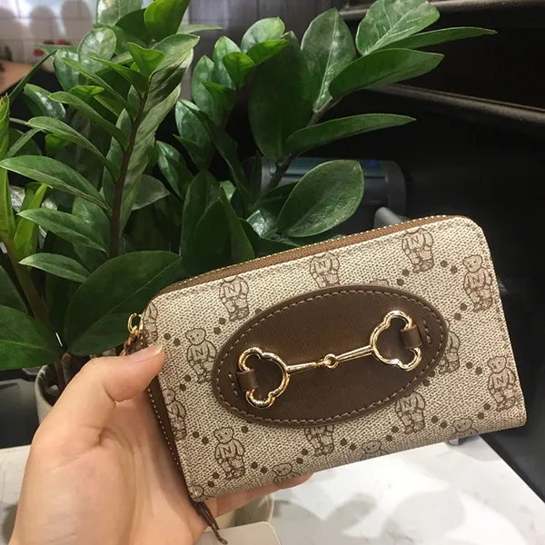 Ví Nữ TTWN BEAR TT2321 2341 Lưới Xám Viền Nâu Size M