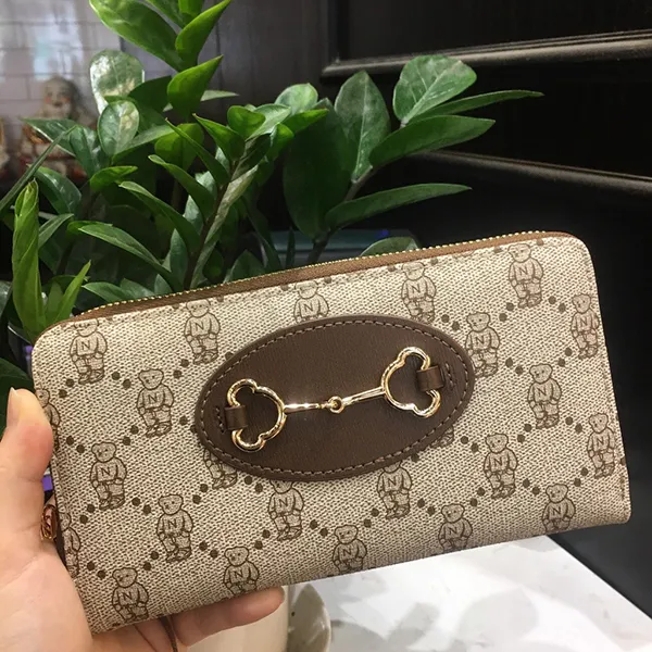 Ví Nữ TTWN BEAR TT2321 2342 Lưới Xám Viền Nâu Size L