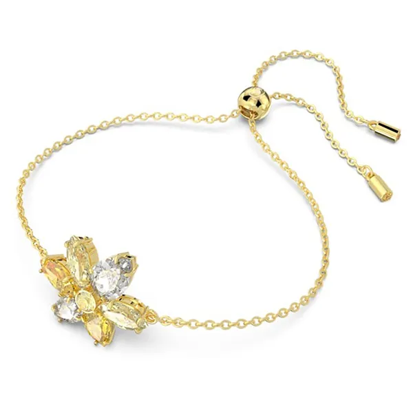 Vòng Đeo Tay Nữ Swarovski Gema Bracelet Mixed Cuts, Flower, Yellow, Gold-Tone Plated 5652820 Màu Vàng - Trang sức - Vua Hàng Hiệu
