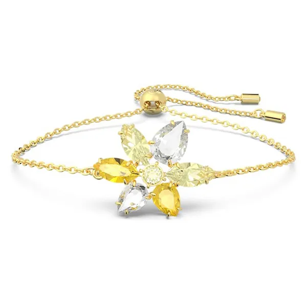 Vòng Đeo Tay Nữ Swarovski Gema Bracelet Mixed Cuts, Flower, Yellow, Gold-Tone Plated 5652820 Màu Vàng - Trang sức - Vua Hàng Hiệu
