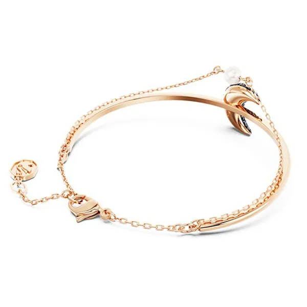 Vòng Đeo Tay Nữ Swarovski Luna Bangle Moon, Multicolored, Rose Gold-Tone Plated 5671586 Màu Xanh/ Vàng Hồng - Trang sức - Vua Hàng Hiệu