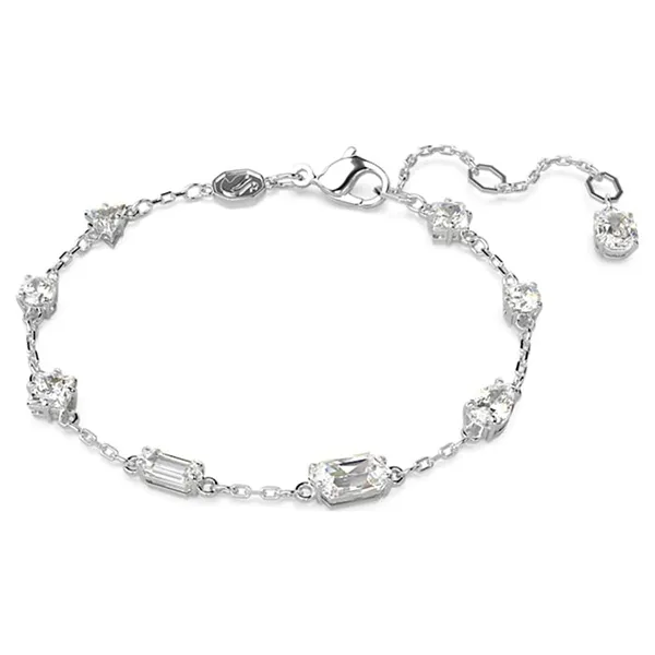 Vòng Đeo Tay Nữ Swarovski Mesmera Bracelet Mixed Cuts, Scattered Design, White, Rhodium Plated 5661530 Màu Trắng Bạc