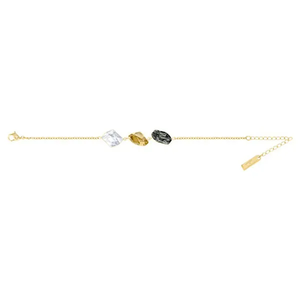 Vòng Đeo Tay Nữ Swarovski Prisma Bracelet Multi-Coloured, Gold-Tone Plated 5377981 Màu Vàng