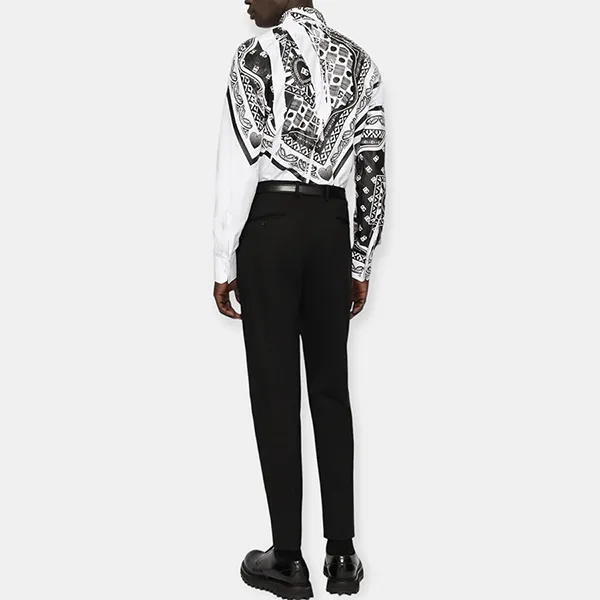 Áo Sơ Mi Nam Dolce & Gabbana D&G Martini-Fit Shirt With Bandanna Print G5IX8TGF101W0800 Màu Trắng Size 37 - Thời trang - Vua Hàng Hiệu