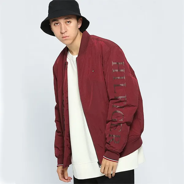Áo Bomber Nam Tommy Hilfiger Bomber Jacket Red MW21178 XJS Màu Đỏ Đô Size L - Thời trang - Vua Hàng Hiệu