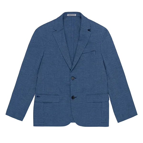 Áo Khoác Blazer Nam Lacoste Men's Linen VH7102-19A-YWH Màu Xanh Đậm Size 48