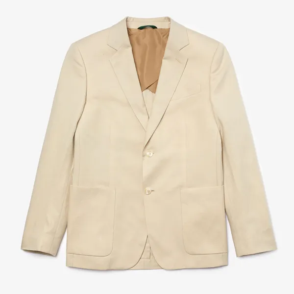 Áo Khoác Blazer Nam Lacoste Men’s Straight Fit Cotton And Linen Blend VH1127-51G-E8M Màu Beige Size 48 - Thời trang - Vua Hàng Hiệu