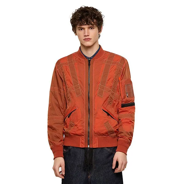 Áo Khoác Gió Nam Diesel Olive Jacket Màu Cam Size S
