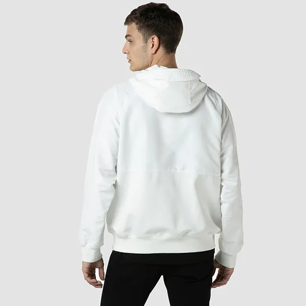 Áo Khoác Nam Lacoste Jacket Men's Pullover From Two Materials BH7603-NYV Màu Trắng Size 3