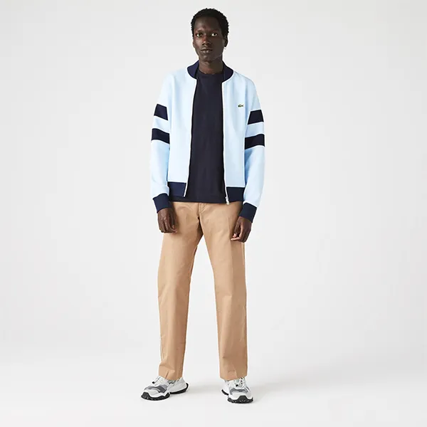 Áo Khoác Nam Lacoste Men's Sweatshirt SH7393-8VH Màu Xanh Dương Size 2