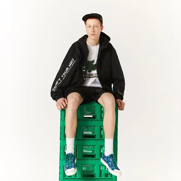 Áo Khoác Lacoste Unisex Live Minecraft Zippered Jacket BH3813 031 Màu Đen Size M