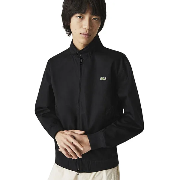 Áo Khoác Nam Lacoste Harrington Cotton Jacket With High Neck BH1045 - 031 Màu Đen Size 46