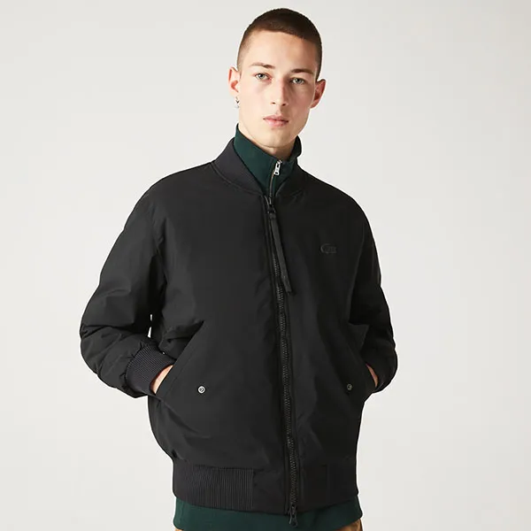 Áo Khoác Nam Lacoste Men's Insulated Padded Bomber Jacket BH0549 - 031 Màu Đen Size 48 - Thời trang - Vua Hàng Hiệu