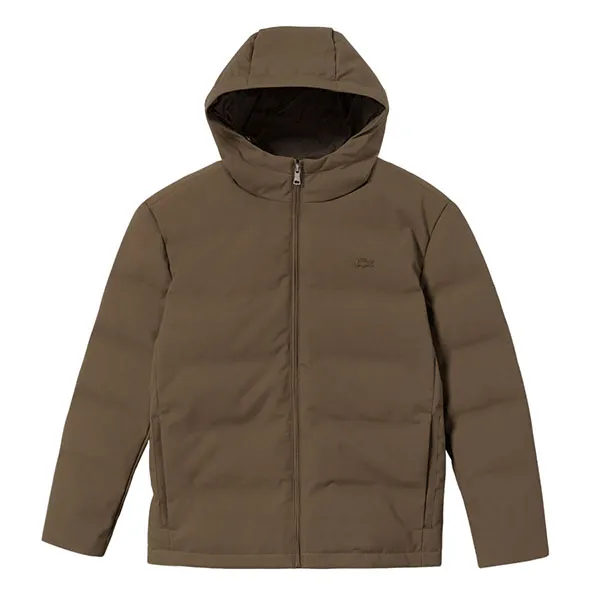 Áo Khoác Nam Lacoste Men’s Pique Tube Down Jumper BH4143 - AEV Màu Nâu Size 50