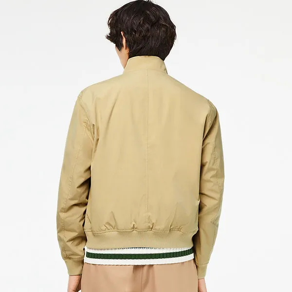 Áo Khoác Nam Lacoste Men's Water-Repellent Light Twill Jacket BH0538 - KU4 Màu Be Size 48