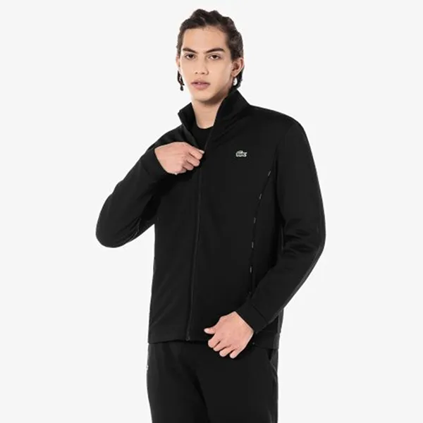 Áo Khoác Nam Lacoste Stretch Setup Zip-Up SH7363 031 Màu Đen Size 4