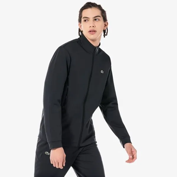 Áo Khoác Nam Lacoste Stretch Setup Zip-Up SH7363 031 Màu Đen Size 4