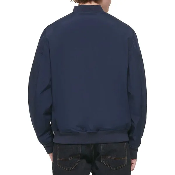 Áo Khoác Nam Tommy Hilfiger Men's Lightweight Varsity Rib Knit Bomber Jacket 152AP800 - NVY Màu Xanh Navy Size M