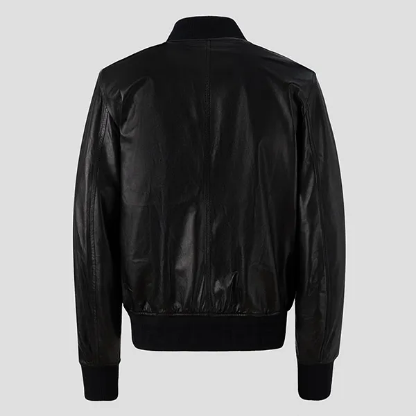 Áo Khoác Nam Versace Black Leather Logo Embroidered 1010117 1A07330 1B000 Màu Đen - Thời trang - Vua Hàng Hiệu
