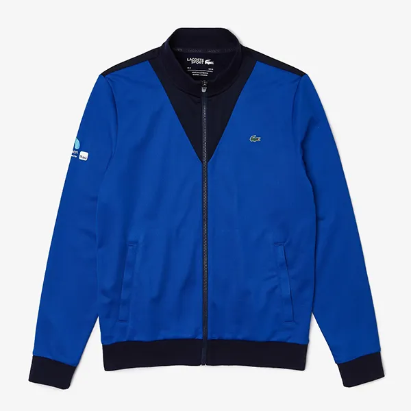 Áo Khoác Nỉ Nam Lacoste Men's Miami Open Full Zip Jacket SH4686 MSZ Màu Xanh Đậm Size 3