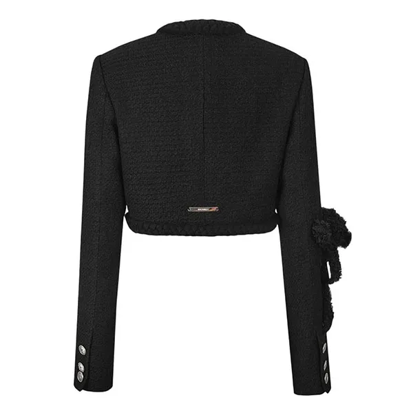 Áo Khoác Nữ 13 De Marzo Jacket Black Classic Weave Tweed FR-0641-0010 Màu Đen