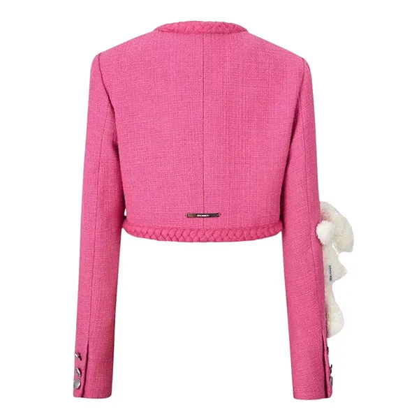 Áo Khoác Nữ 13 De Marzo Jacket Pink Classic Weave Tweed FR-0641-0430 Màu Hồng Size S