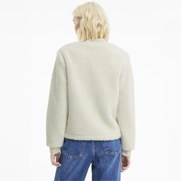 Áo Khoác Nữ Puma Women's Sherpa Jacket Màu Trắng Kem Size L