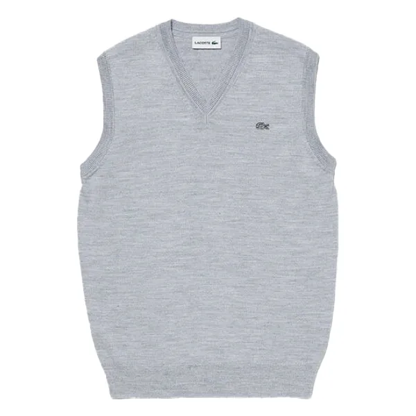 Áo Len Gile Nam Lacoste V-Neck AH144EL-CCA Màu Xám Size 2