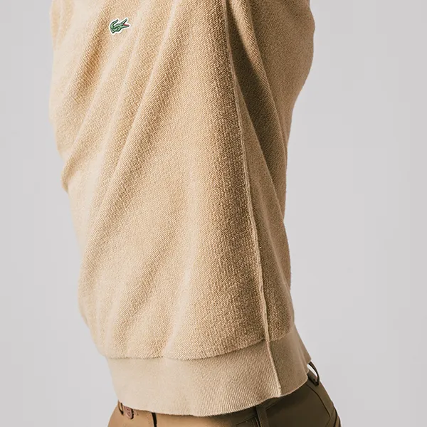 Áo Len Nam Lacoste Men’s Crew Neck AH0728L-02S Màu Be Size 3