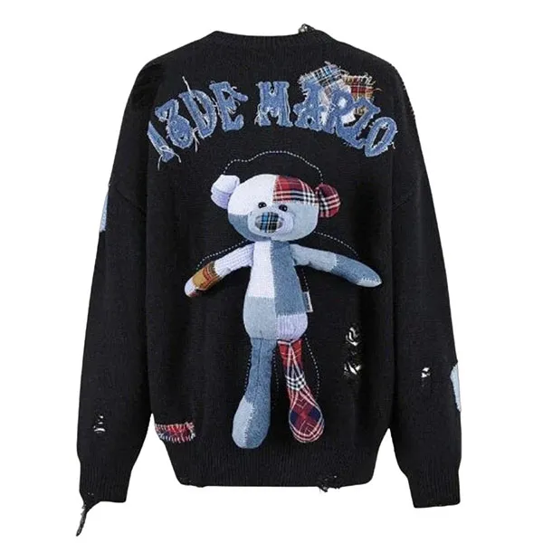 Áo Len Nữ 13 De Marzo Black Plaid Patch Broken FR-0050-0010 Màu Đen