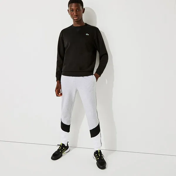 Áo Nỉ Nam Lacoste Sport Men's Sweatshirt SH9604-C31 Black Màu Đen Size 3