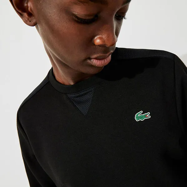Áo Nỉ Nam Lacoste Sport Men's Sweatshirt SH9604-C31 Black Màu Đen Size 3