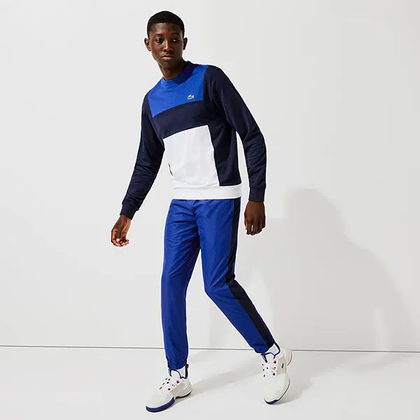 Áo Nỉ Nam Lacoste Sport Resistant Colorblock Piqué Sweatshirt SH6941-ZUQ Màu Xanh Trắng Size 4 - Thời trang - Vua Hàng Hiệu