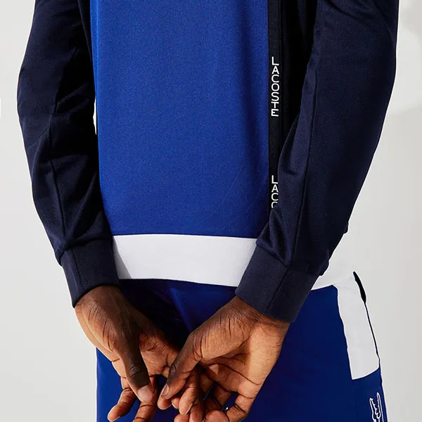 Áo Nỉ Nam Lacoste Sport Resistant Colorblock Piqué Sweatshirt SH6941-ZUQ Màu Xanh Trắng Size 4 - Thời trang - Vua Hàng Hiệu
