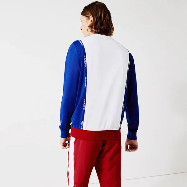Áo Nỉ Nam Lacoste Sports Sweatshirt Sport Resistant Colorblock Pique Sweatshirt SH6941-ZTQ Màu Xanh Đỏ Size 4