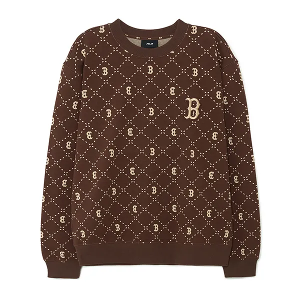 Áo Nỉ Sweater MLB Boston Red Sox 3AMTM0134-43BRD Màu Nâu