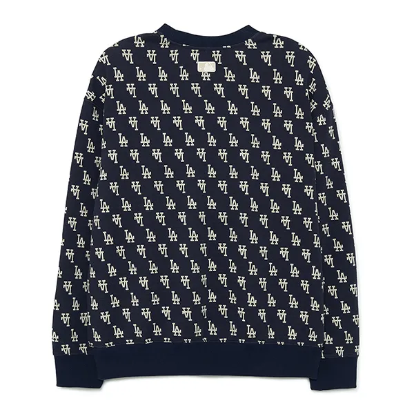 Áo Nỉ Sweater MLB Classic Monogram Front LA Dodgers 3AMTM0334-07NYD Màu Xanh Navy
