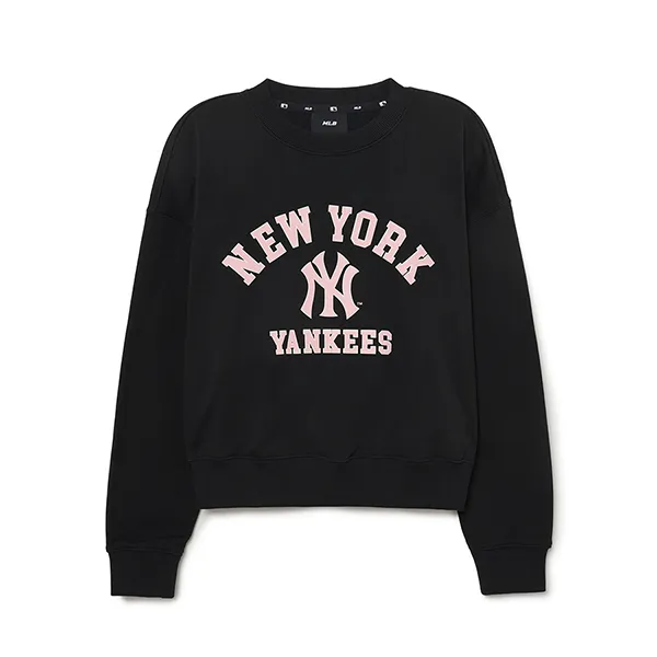 Áo Nỉ Sweater Nữ MLB Varsity Crop New York Yankees 3FMTV0234-50BKS Màu Đen - Thời trang - Vua Hàng Hiệu