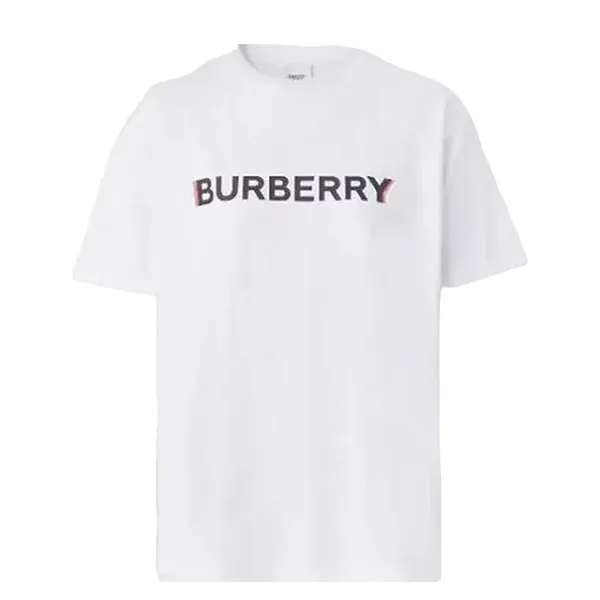 Áo Phông Burberry Logo Print Cotton T-Shirt Màu Trắng Size XS