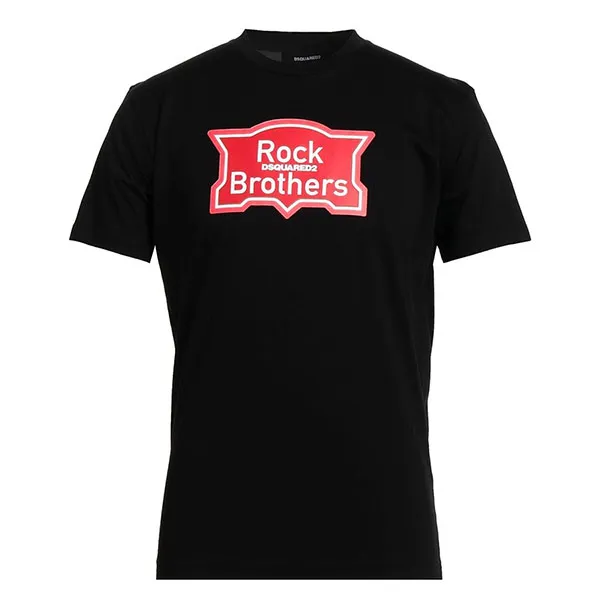 Áo Phông Dsquared2 Rock Brothers Black Tshirts Màu Đen - Thời trang - Vua Hàng Hiệu