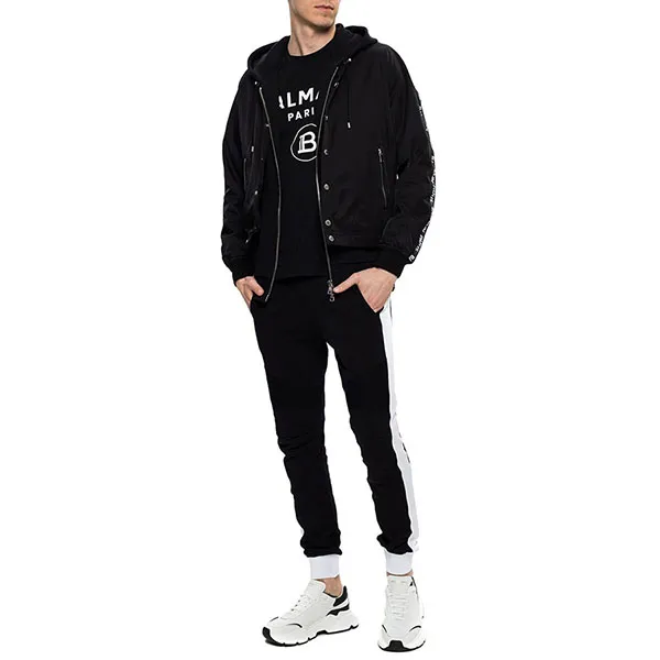 Áo Phông Nam Balmain Black TShirt With Logo TH01601 I315-EAB Màu Đen - Thời trang - Vua Hàng Hiệu