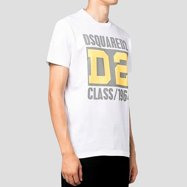 Áo Phông Nam Dsquared2 White 'D2 Class 1964' Cool Fit Printed Tshirt S23009 S74GD1169 100 Màu Trắng