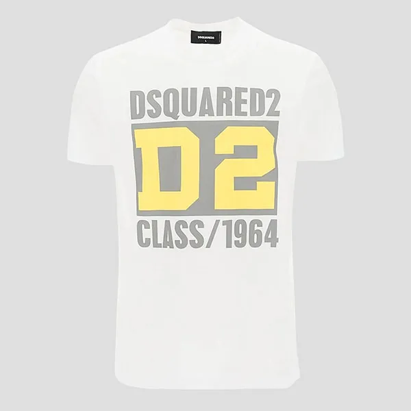 Áo Phông Nam Dsquared2 White 'D2 Class 1964' Cool Fit Printed Tshirt S23009 S74GD1169 100 Màu Trắng