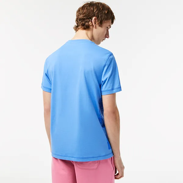Áo Phông Nam Lacoste Men's Regular Fit Organic Cotton Jersey T-Shirt TH8249-51-L99 Màu Xanh Blue Size 4