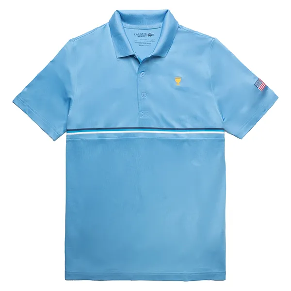 Áo Polo Nam Lacoste Men's Presidents Cup DH8161-A75 Màu Xanh Blue Size 4