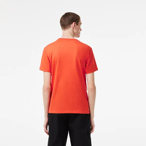 Áo Phông Nam Lacoste Sport Regular Fit Organic Cotton T-Shirt TH5156 Màu Cam
