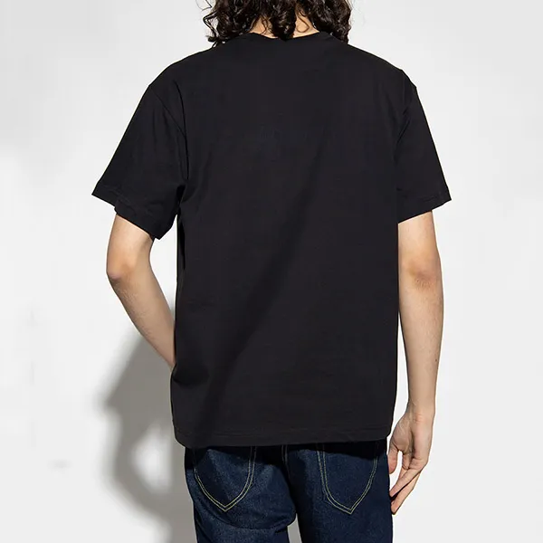 Áo Phông Nam Versace Jeans Couture Black With Gold Logo Printed Tshirt 75GAHE01 CJ00E G89 Màu Đen